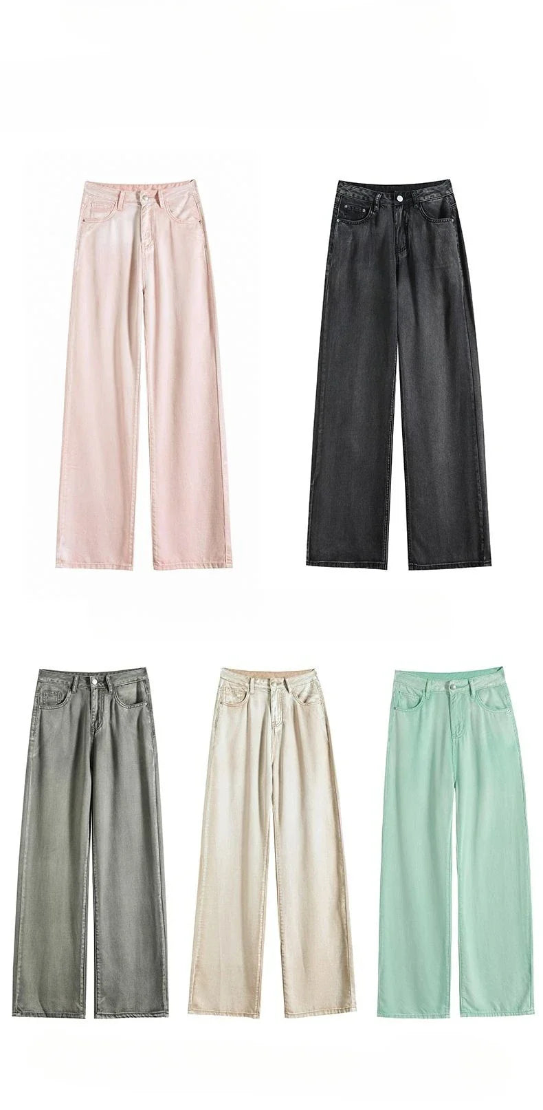 Woman Jeans 100% Lyocell Breathable Denim Wide Leg Towel Sweep drape loose 2025 Summer ice silk Baggy Famale Denim Pants 5 Color