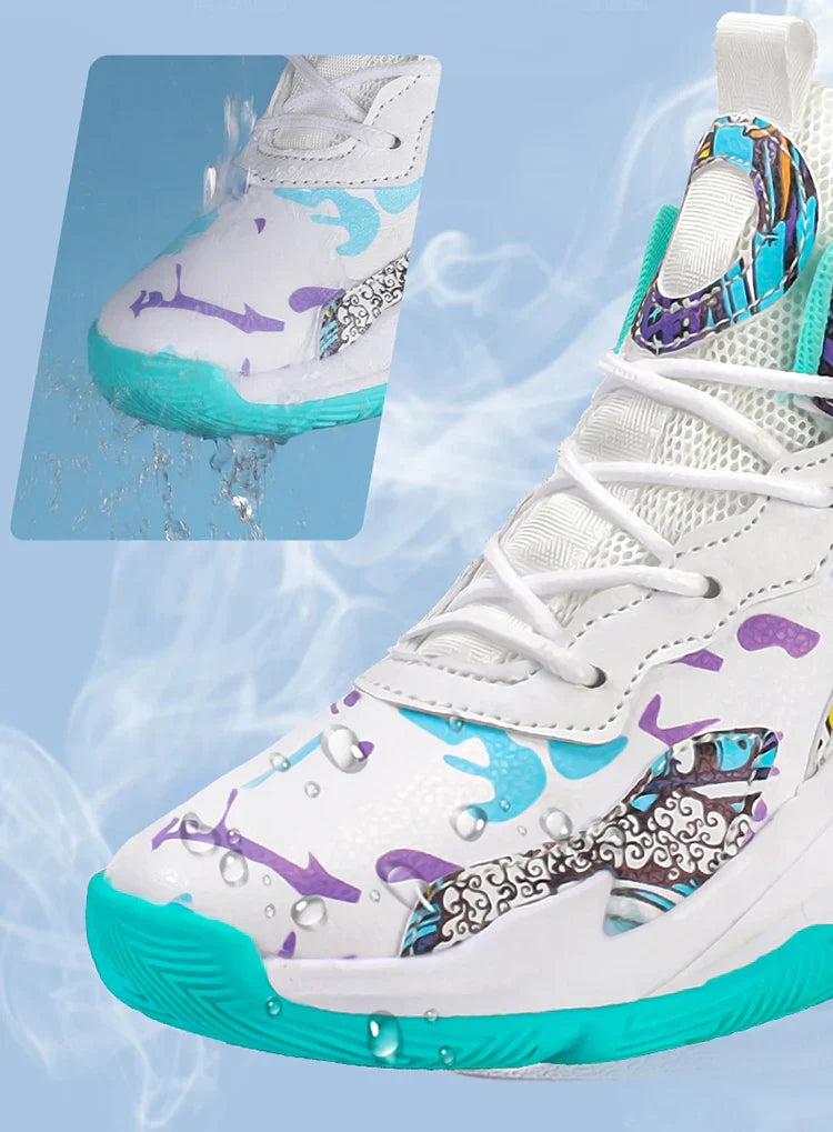 Children's basketball shoes non-slip breathable basketball training shoes with boys and girls basketball shoes sneakers 31-39