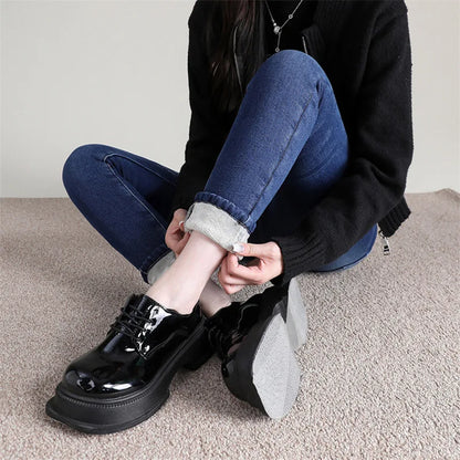 Women Thermal Jeans Winter Snow Warm Plush Stretch Jeans Lady Skinny Thicken Fleece Denim Long Pants Retro Blue Pencil Trousers