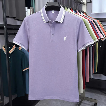 100% cotton luxury brand short sleeve polo shirt men new classic pony embroidery summer T-shirt high-end fashion casual Paul top