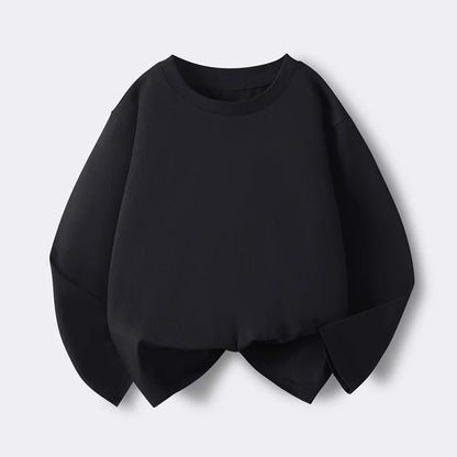 1pcs Spring Autumn Children's Pure Cotton Long Sleeve T-shirts Solid Color Boys Girls Tops Kids Baby Leisure Tee Student Clothes