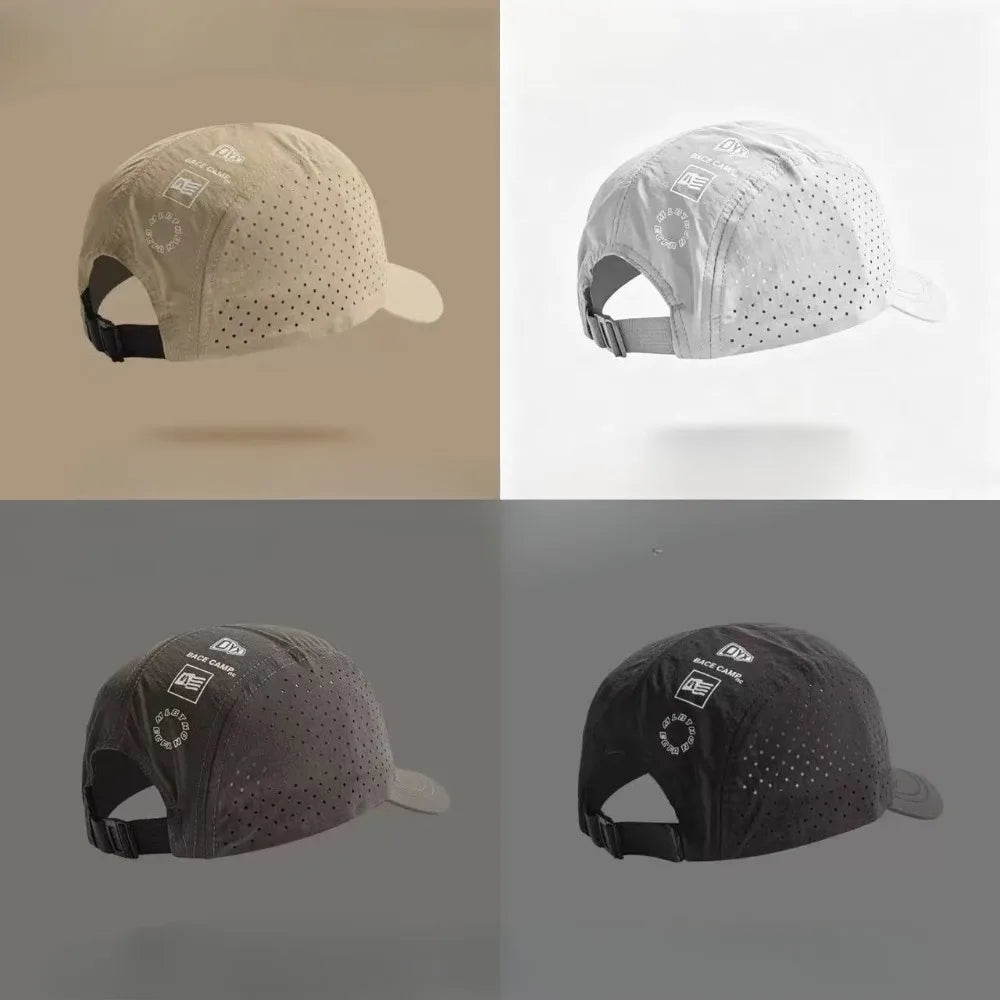 Short Brim Quick-Drying Mesh Baseball Cap - Breathable Lightweight UV Protection Sunshade, for Men Women Couples, Outdoor Hiking