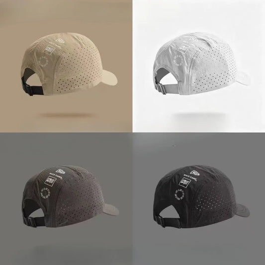 Short Brim Quick-Drying Mesh Baseball Cap - Breathable Lightweight UV Protection Sunshade, for Men Women Couples, Outdoor Hiking