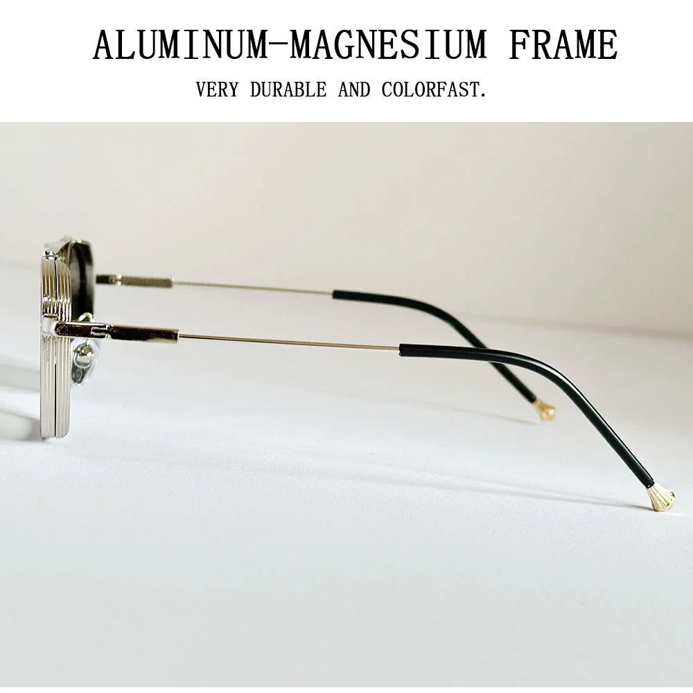 2025 Square Sunglasses Women Trendy Vintage Steampunk Sunglass Men Luxe Fashion Glasses Gafas De Sol Hombre Lunette Soleil Femme