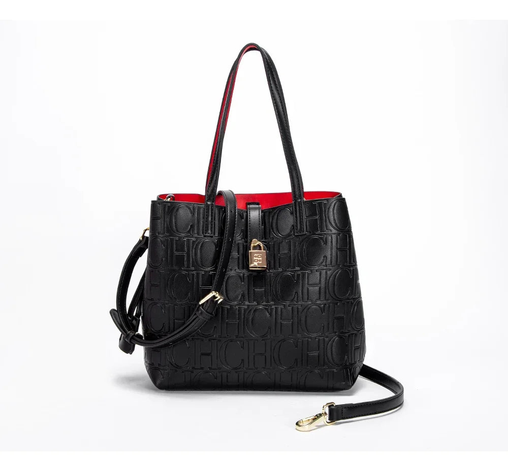 Women's Large Capacity Embossed Shoulder Bag Solid Color with Simple Texture Minimalist Design 2026 Trendy Fashion Commute