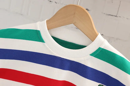 New Spring Autumn Baby Clothes Set Children Boys Long Sleeved T-Shirt Pants 2Pcs/Sets Kids Girls Clothing Infant Striped Costume