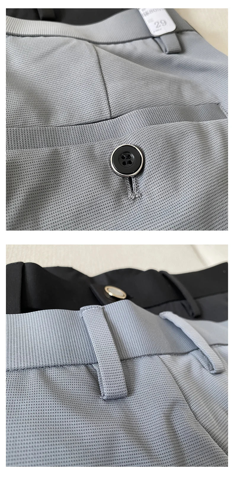 Summer New Light Thin Ice Silk Solid Color Casual Trousers High Quality Fashion Slim Fit Business Social Office Suit Pants