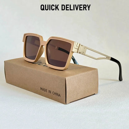 Millionaire Square Sunglasses Women 2026 UV400 Protection Sunglass Men Luxury Brand Design Fashion Glasses Gafas De Sol Hombre