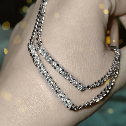 GRA Certified Full Moissanite Smile Pendant Necklace for Women 925 Sterling Silver Clavicle Chain Jewelry Gift Collares