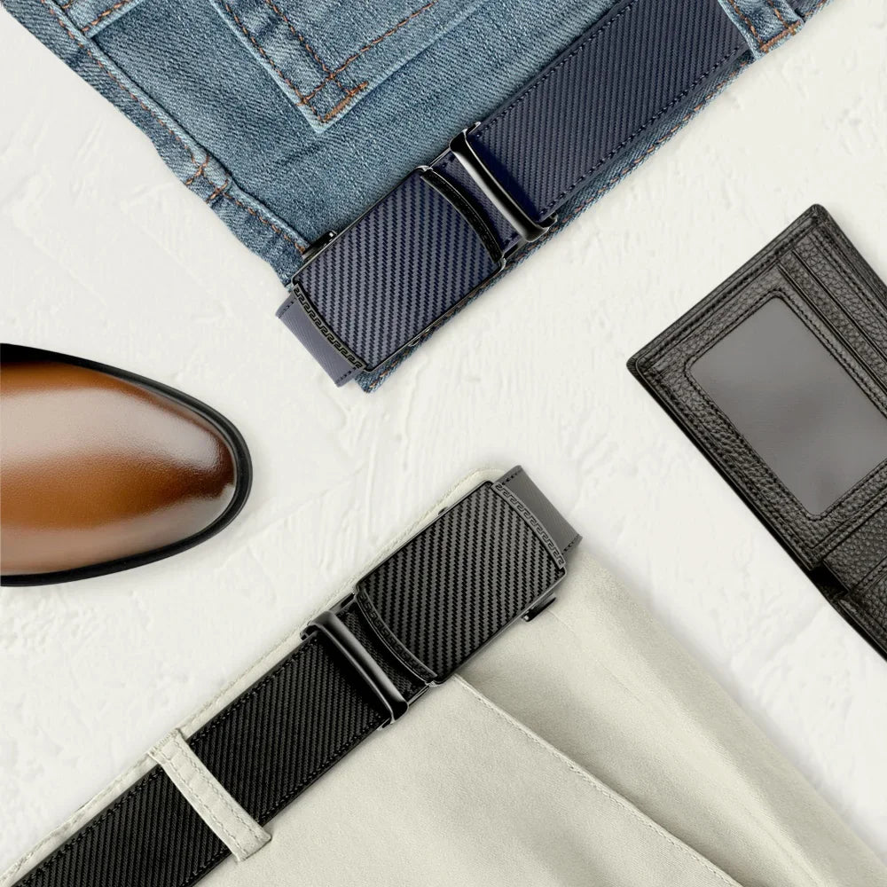 Men Belts High Quality Leather LONG Large Pin Buckle Metal Automatic Buckle High Quality Casual for Jeans Women Strap