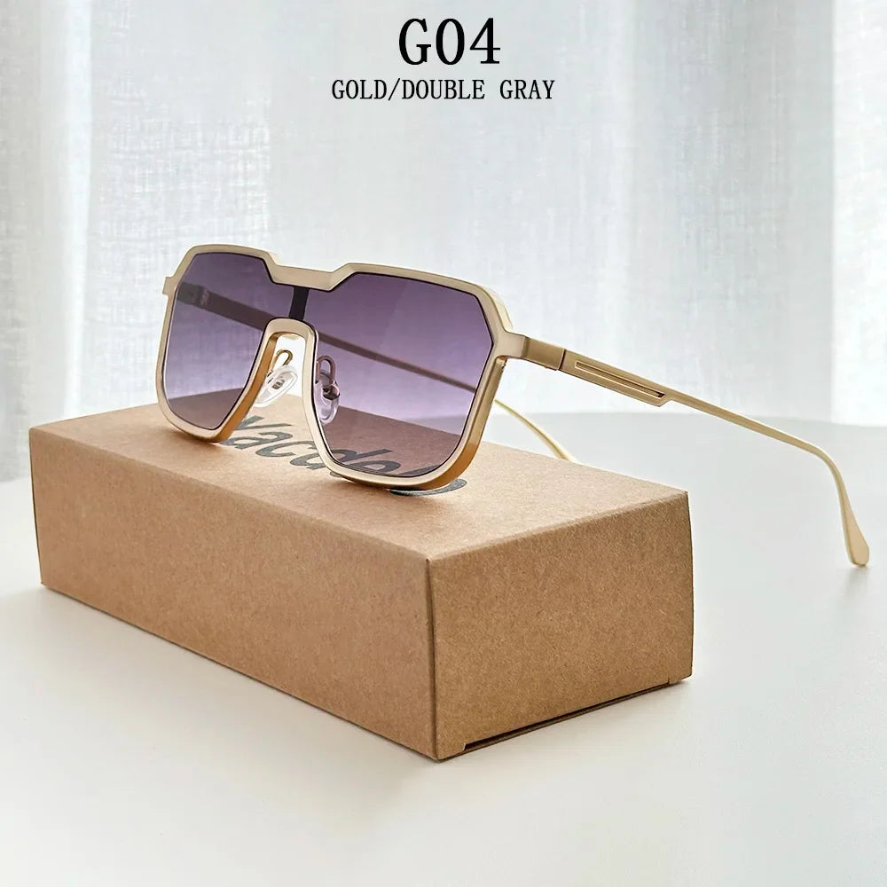 Steampunk Sunglass Men One Pieces Vintage Sunglasses Women New Luxury Fashion Glasses Gafas De Sol Hombre Zonnebril Dropshipping