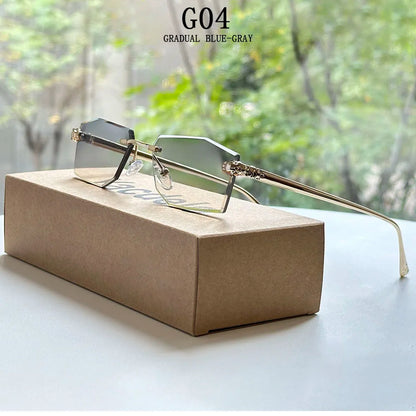 2026 Rimless Sunglasses Women Vintage Luxury Fashion Glasses Shades Dropshipping Luxe Lentes De Sol Mujer Lunette Soleil Femme