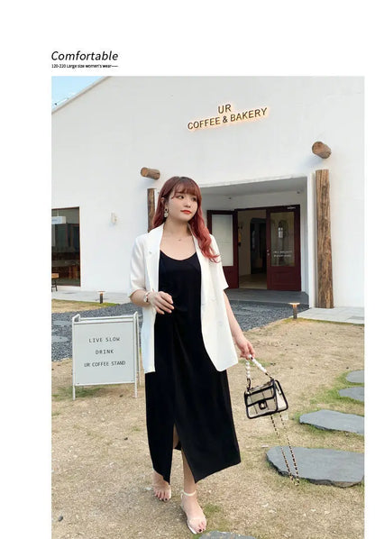 Office Lady Blazers Women Solid Lazy Style Summer Work Wear Casual Mujer Formal Vintage Outwear Clothing Elegant Ulzzang Daily