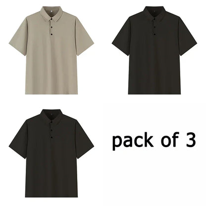 Polo Shirt Men Plus Size 4XL 5XL 6XL 7XL Short Sleeve Knitted Polo Shirts Loose Polos Oversized Tops Big Size Men Clothing T シャツ