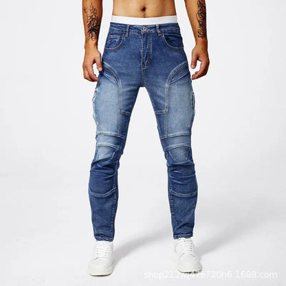 2025 New Motopants leisure motorcycle jeans riding trousers off-road motocross riding pants zipper design Multiple pockets