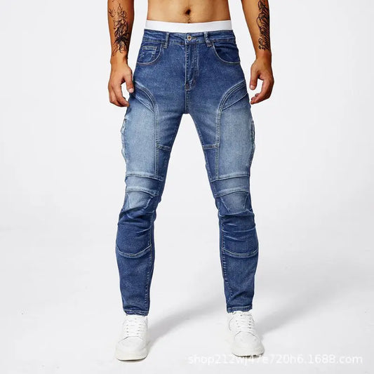 2025 New Motopants leisure motorcycle jeans riding trousers off-road motocross riding pants zipper design Multiple pockets