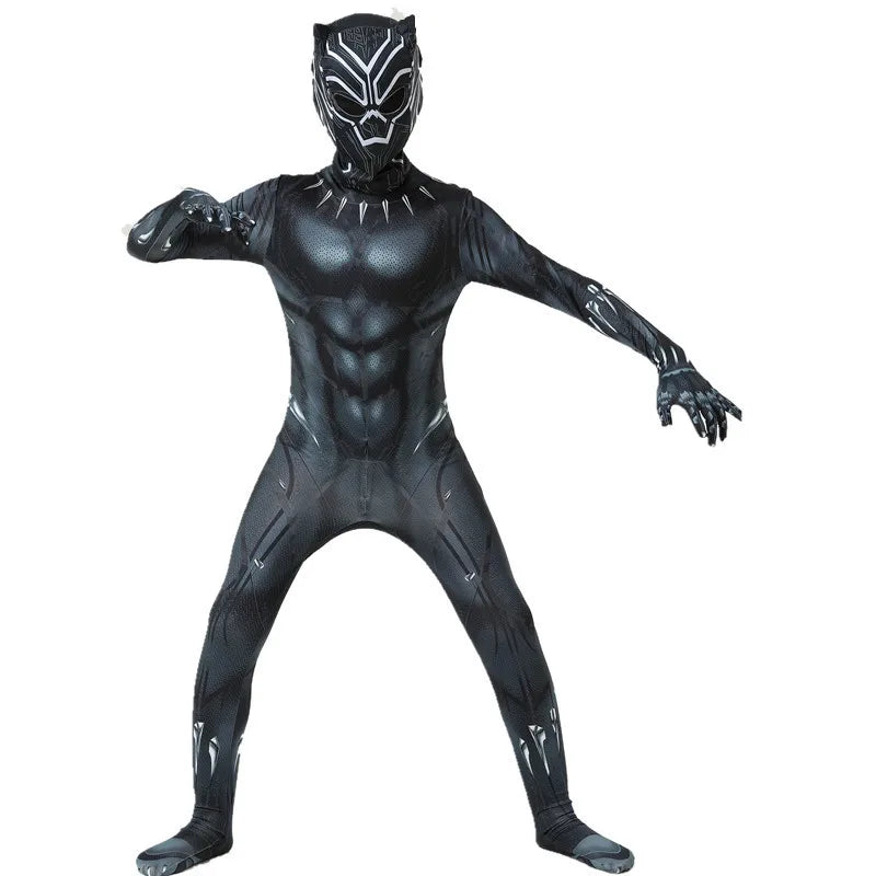 Anime Black Panther And Wizard of Oz Cute Lion Cosplay Costume Bodysuits Children For Men Boys Halloween Superhero Jumpsuits