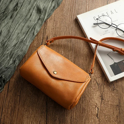 High Quality Genuine Leather Women Crossbody Bag New Style Multi-Layered Messenger Bags Small Female Mobile Phone Purse Bag