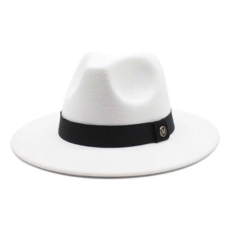 Wool Fedora Hat For Women Men Winter Autumn Fashion Church Jazz Hats Viking British Flat Brim Felt Hat Outdoor Casual Fedoras