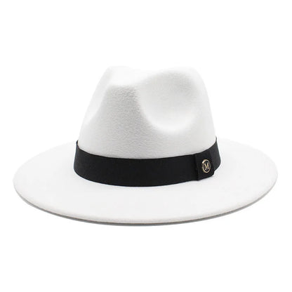 Wool Fedora Hat For Women Men Winter Autumn Fashion Church Jazz Hats Viking British Flat Brim Felt Hat Outdoor Casual Fedoras