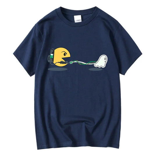 Summer Casual Men's High-quality T-shirt Cotton Blend Funny Design Print Loose O-neck T Shirt for Men Short Sleeve Male Top Tees