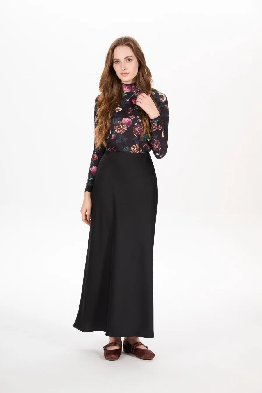 AS AW25  classic high quality Satin skirt adjustable waist skirt all season woman clothing