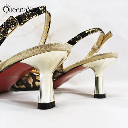 2025 Wine Colour Wedding Women High Heels for Italian Design Shoes and Bag Rhinestone Decorate Pointed-Toe Gorgeous Parties
