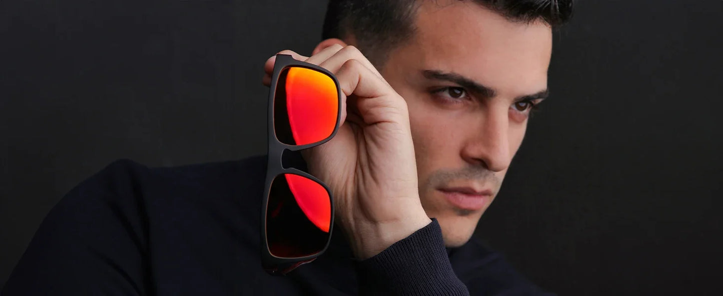 Retro Square Polarized Sunglasses Shade Men Lightweight TR90 Frame UV400 Protection Fashion Sun Glasses ZS3209