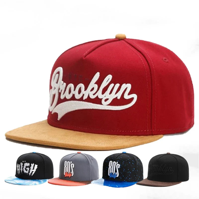 New Luxury Letters Fashion Flat Brim Snapback Hat for Men Women Adult Outdoor Adjustable Sun Baseball Cap Designer Cap Men