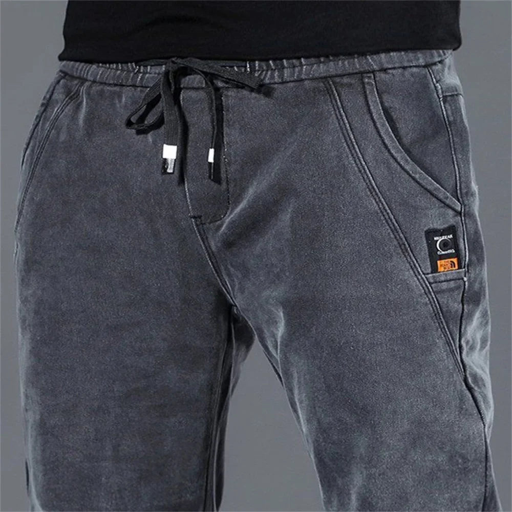 New Man Pants Hip Hop Harem Jeans Men Trousers Loose Joggers Denim Casual Sweatpants Korea Trousers Streetwear Men Clothing