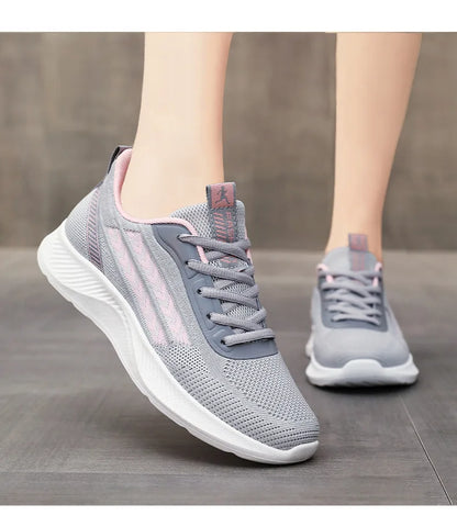 Women's Breathable Mesh Sneakers Platform Sole Korean Style Spring Casual Sports Shoe Plus Size Orthopedic  Height Walking Shoes