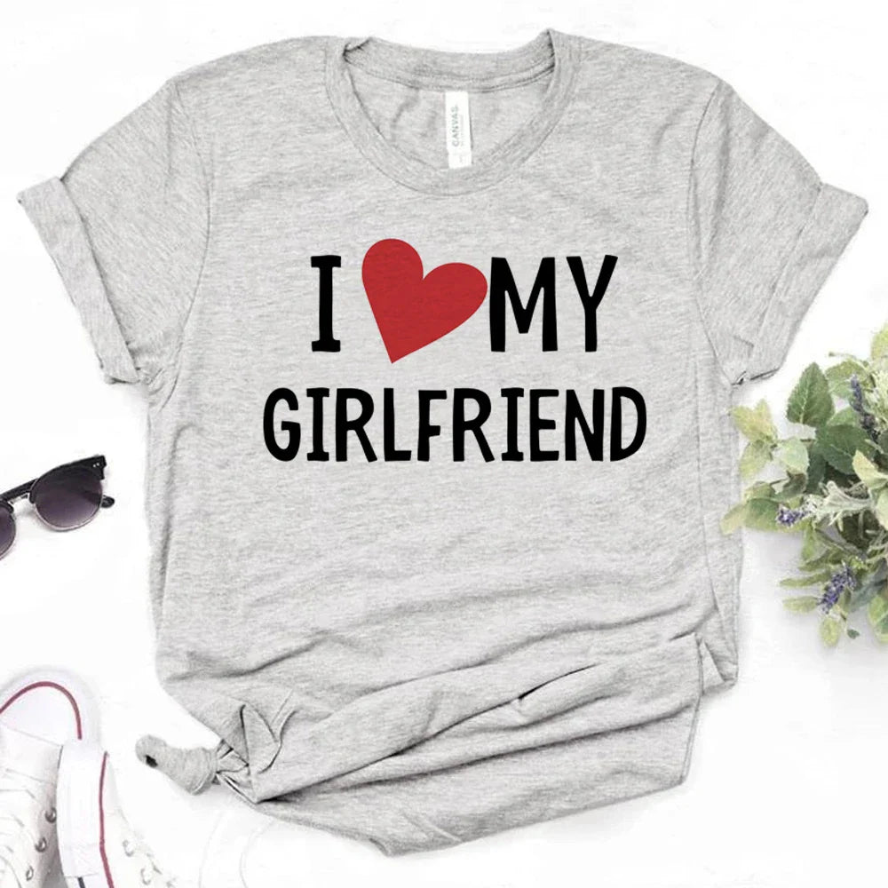 i Love My Girlfriend t shirt women manga tshirt female graphic Japanese funny clothing