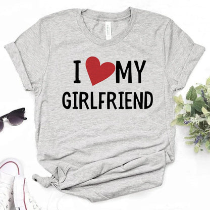 i Love My Girlfriend t shirt women manga tshirt female graphic Japanese funny clothing