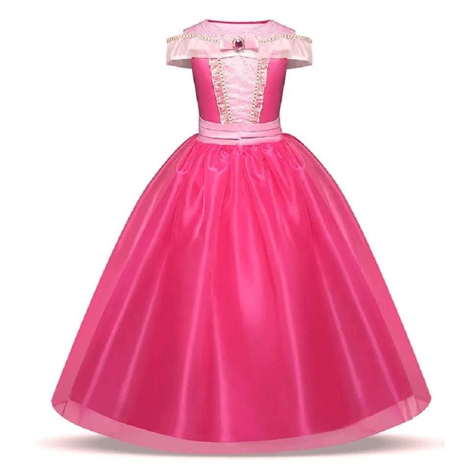 Kids Cinderella Costume Princess Dress for Girls Children Rapunzel Snow White Belle Jasmine Elsa Aurora Cosplay Carnival Dresses