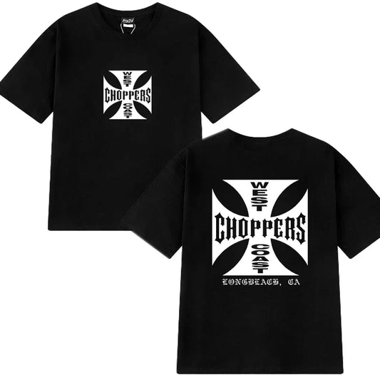 New in Summer Fashion Y2k T Shirts Men Women West Coast Choppers Print short sleeve T-shirt Unisex Casual 100% Cotton clothing