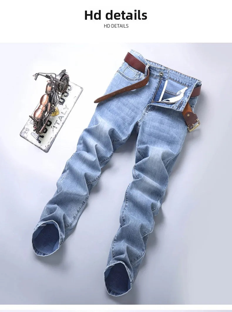 2026 Brand Best Price Comfort Straight Denim Pants Men's Jeans Business Casual Elastic Male High Quality Trousers