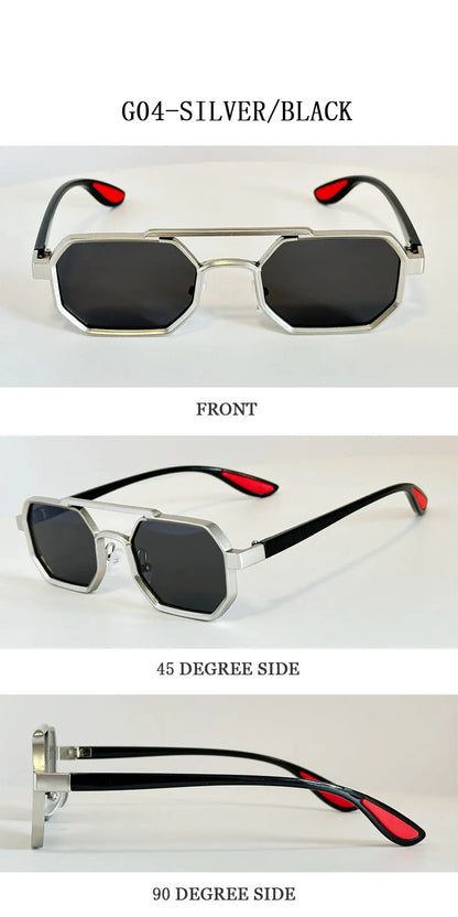 2025 Luxury Sunglass Men Vintage Steampunk Square Sunglasses Women Retro Fashion Glasses Sunglasses For Men Lunette Soleil Femme