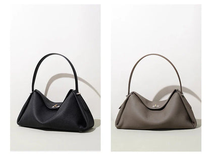 Minimalist Lady Soft Genuine Leather Pillow Crossbody Bag Women's Convertible Shoulder Bags 2026 New Chic Solid Color Handbag