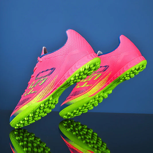 Men's football shoes TF nail outdoor sports shoes are wear-resistant, anti slip, durable rubber outsole