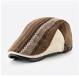 Adjustable Newsboy Hats for Men Flat Cap Male Irish Cabbie Gatsby Tweed Ivy Berets