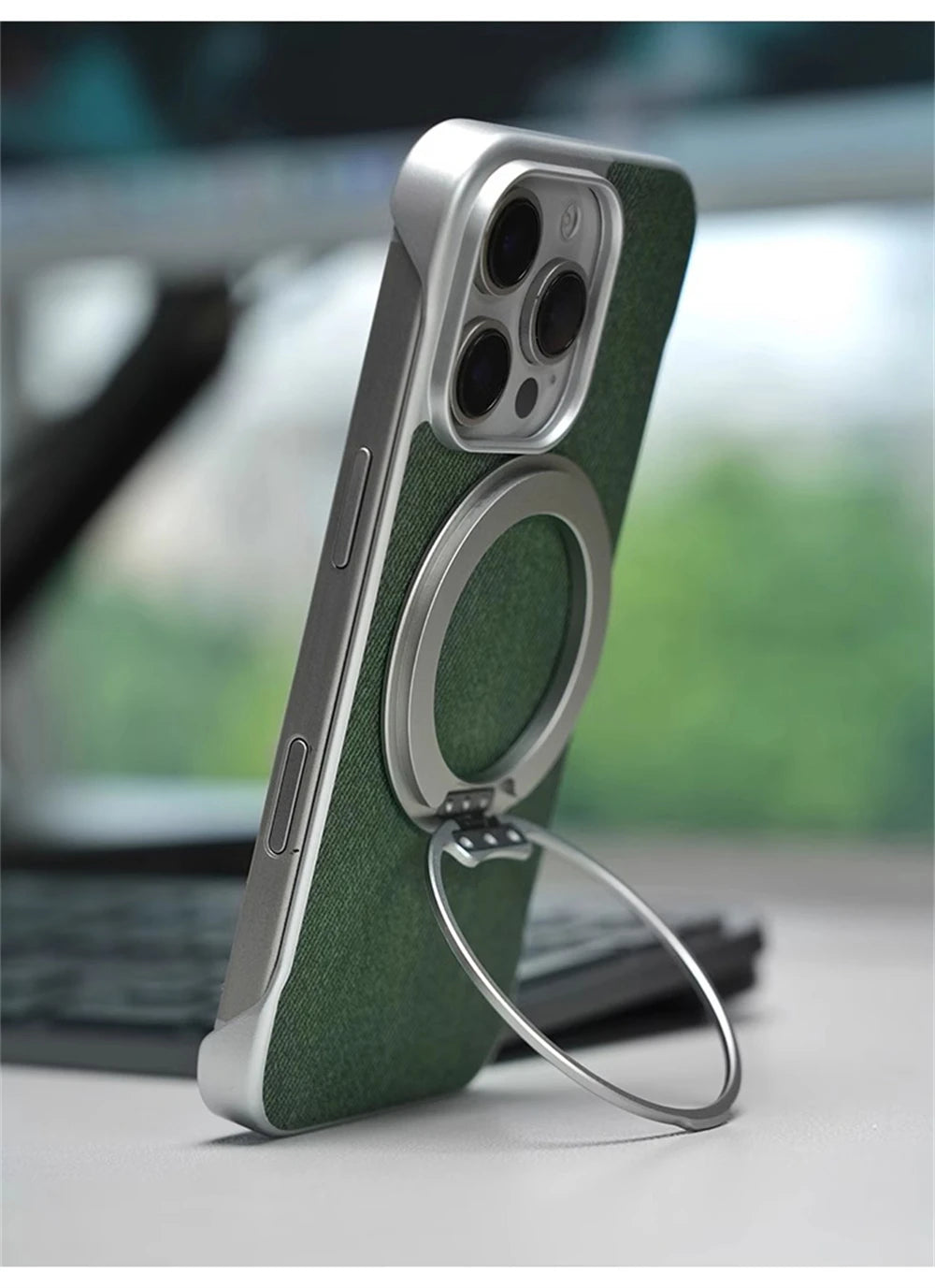 Ultra Thin Frameless Cloth Texture Magnetic Case For iPhone 17 Air 16 Pro Max 15 14 MagSafe Wireless Charge Borderless Hard Cove