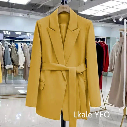 Spring Autumn Women's Blazer Coat 2026 Korean Version Fashion Ladies Outerwear Long Sleeve Comfortable Female Slim Suit Jacket