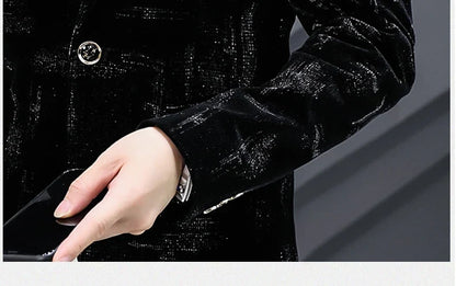 Blazer New Men's Fashion Business Corduroy Gentleman Fit Shopping Outdoor Performance Wedding Banquet Casual Blazer