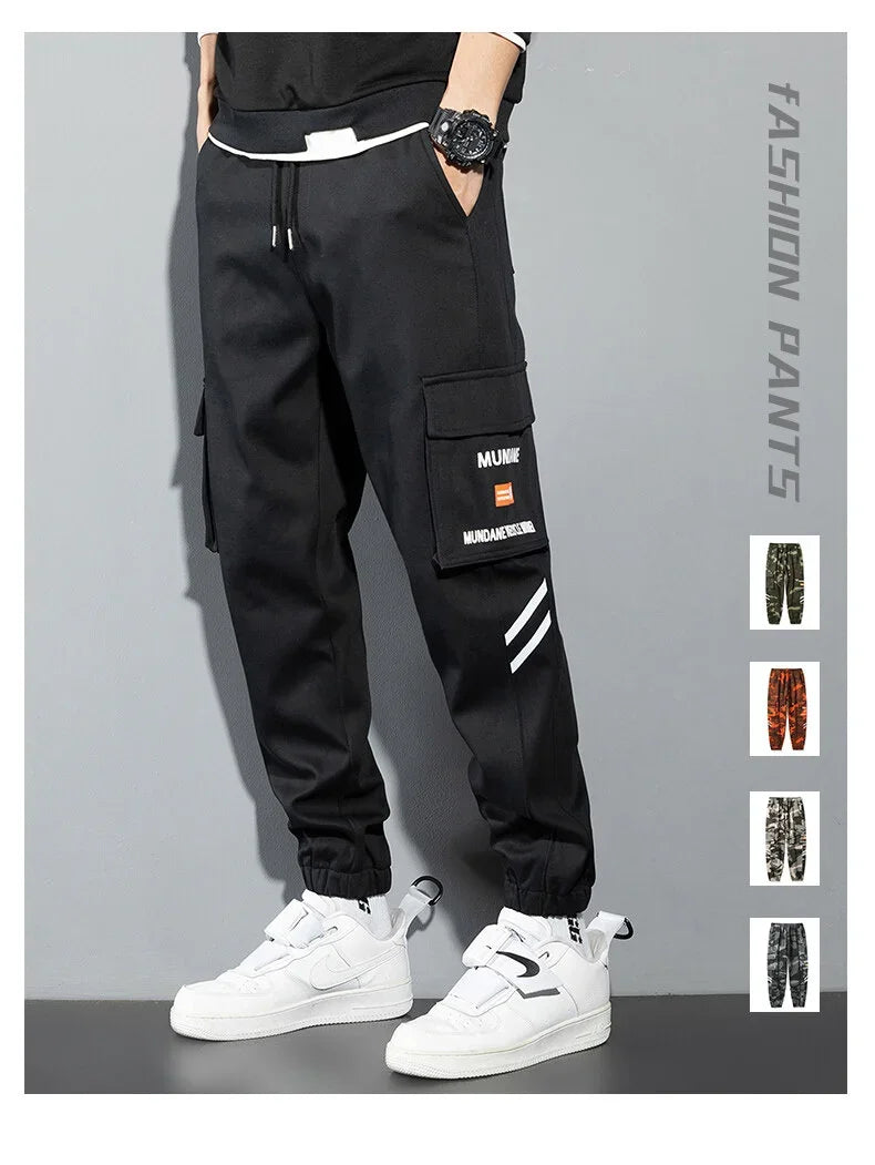 New Korean Fashion Style Casual Pants Men Cotton Cargo Trousers Male Plus Size Camouflage Streetwear Y2K Harem Jogger Camo Trend