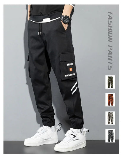 New Korean Fashion Style Casual Pants Men Cotton Cargo Trousers Male Plus Size Camouflage Streetwear Y2K Harem Jogger Camo Trend