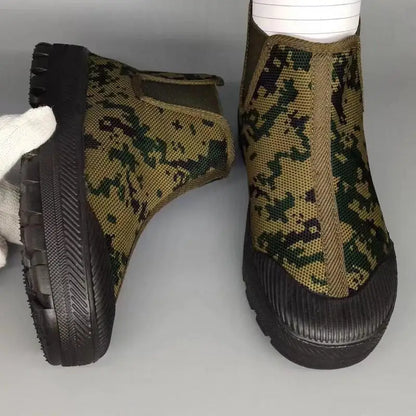 35-45 Men Boots Canvas Shoes Spring Autumn High Top Work Safety Ankle Botas Camouflage Non-slip Zapatillas Lace-up Footwear Y13