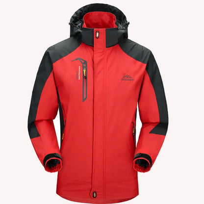 Outdoor Jacket Pants Sets Men Fleece Thermal Waterproof Windproof Hooded Jackets Hiking Military Trip Mountain Camping Clothes