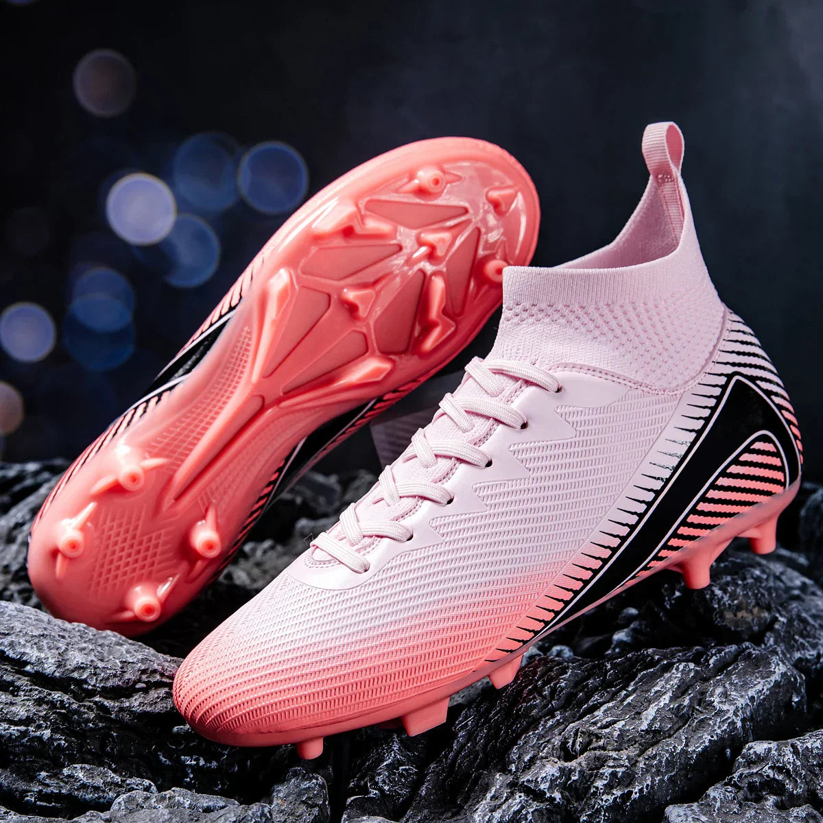 Men's football shoes professional grade FG long nail anti slip breathable summer lightweight outdoor training