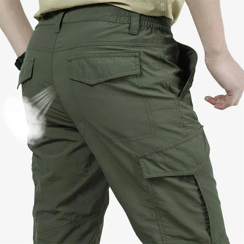 Casual Pants Men Summer Tactical Military Training Pants Military Style Mens Cargo Pants Waterproof Quick Dry Solid Trousers