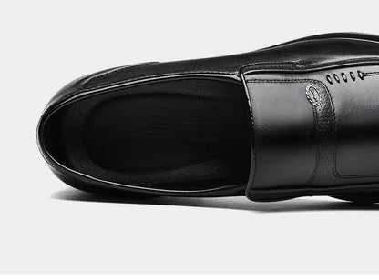 Cow Leather Men's Business Casual Shoes 2026 Spring Autumn Non Slip Dress Shoes Male Fashion Designer Loafers for Man